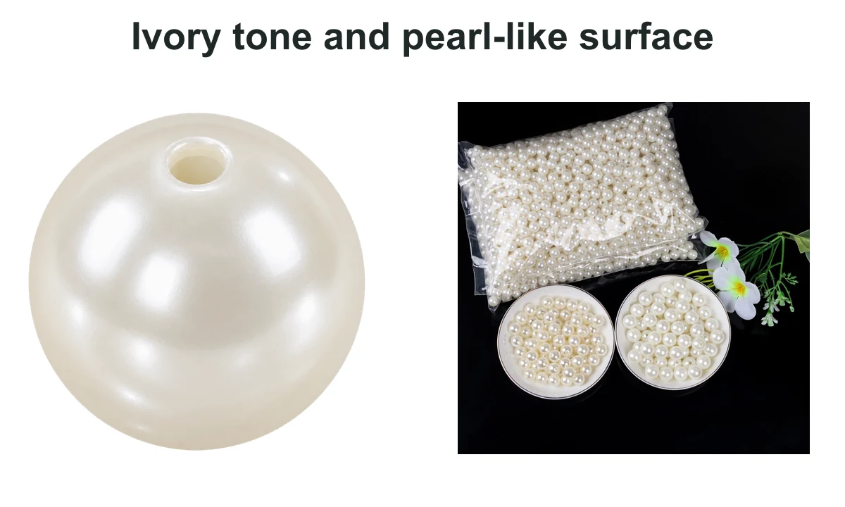 Creamy ivory with a pearl-like luster