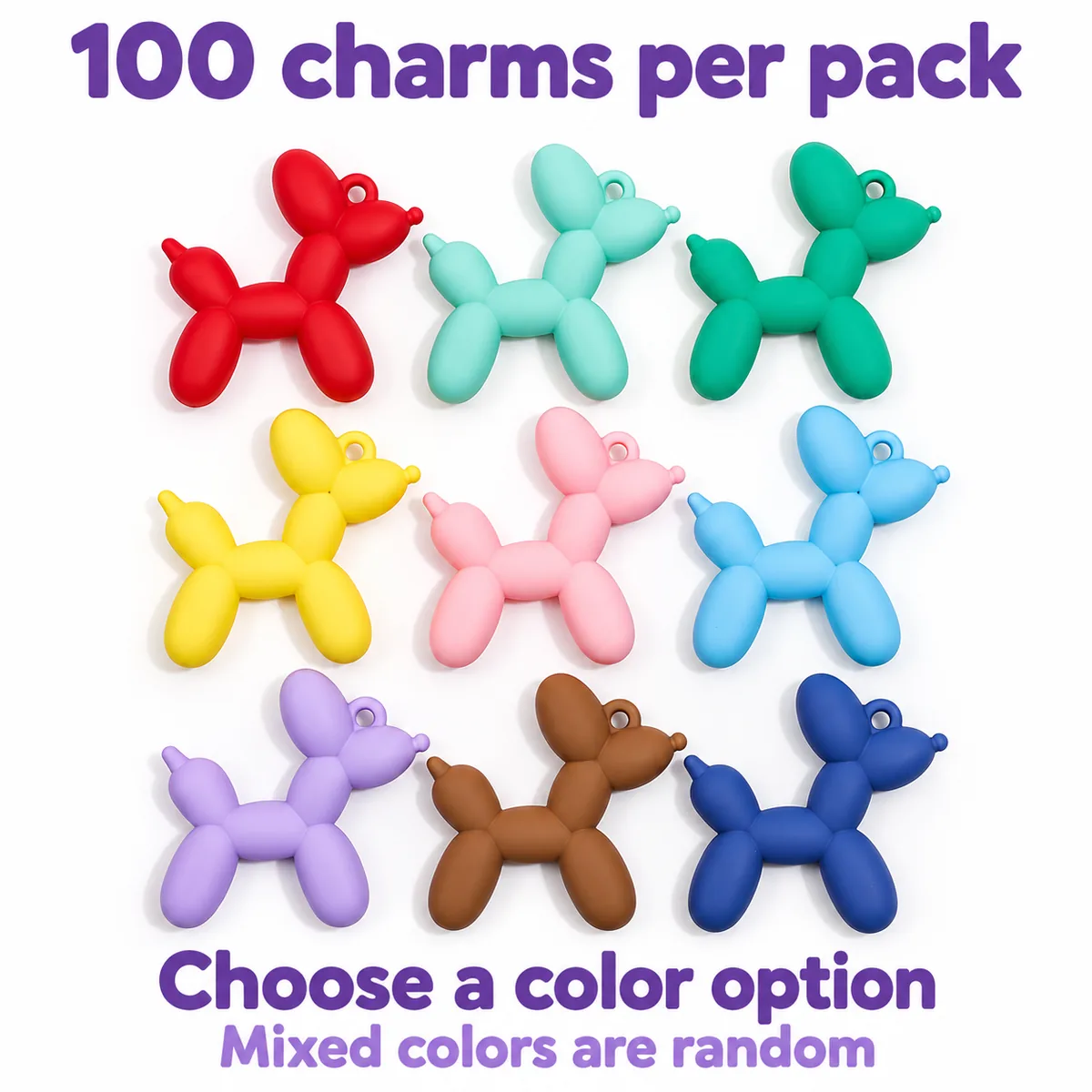 Representative colors for 100-charm packs; mixed colors are random