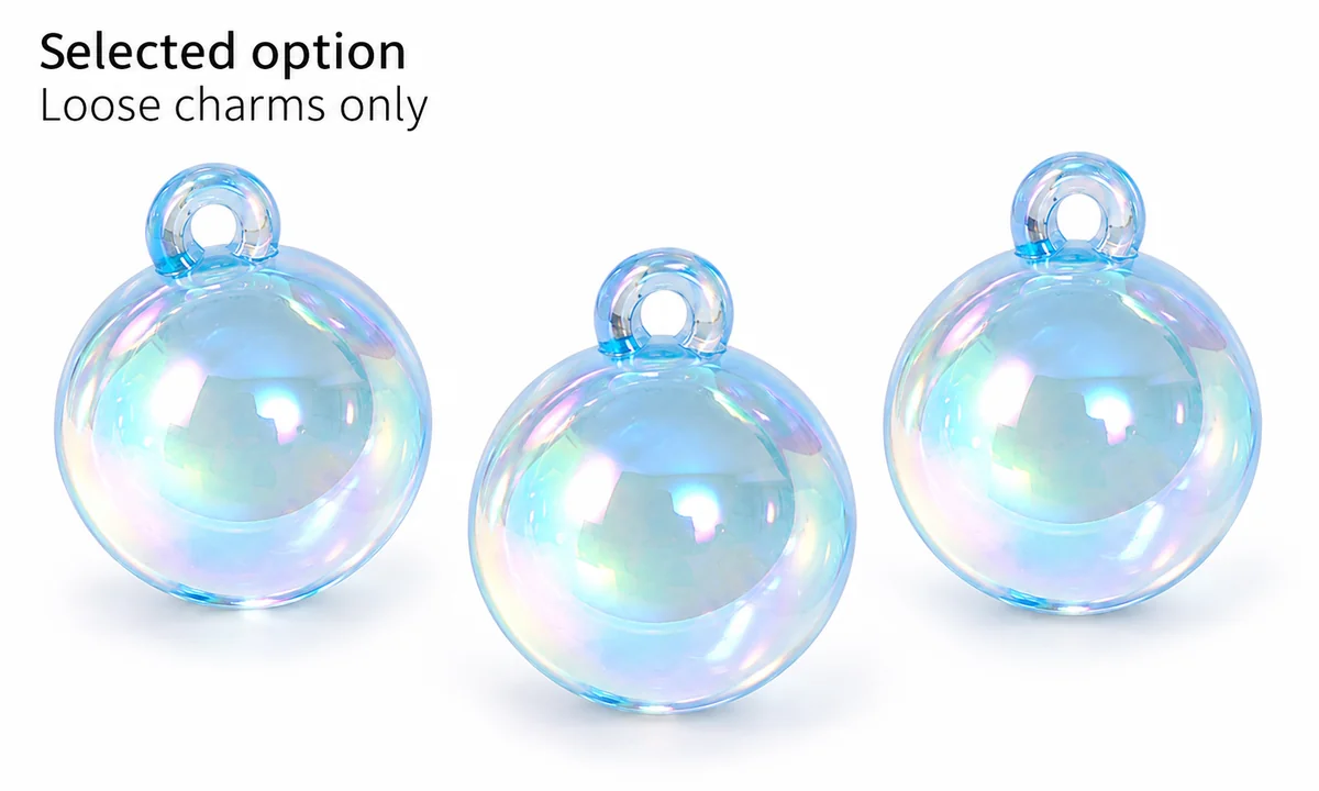 Sky blue acrylic ball charms, maluwag na napiling opsyon lang