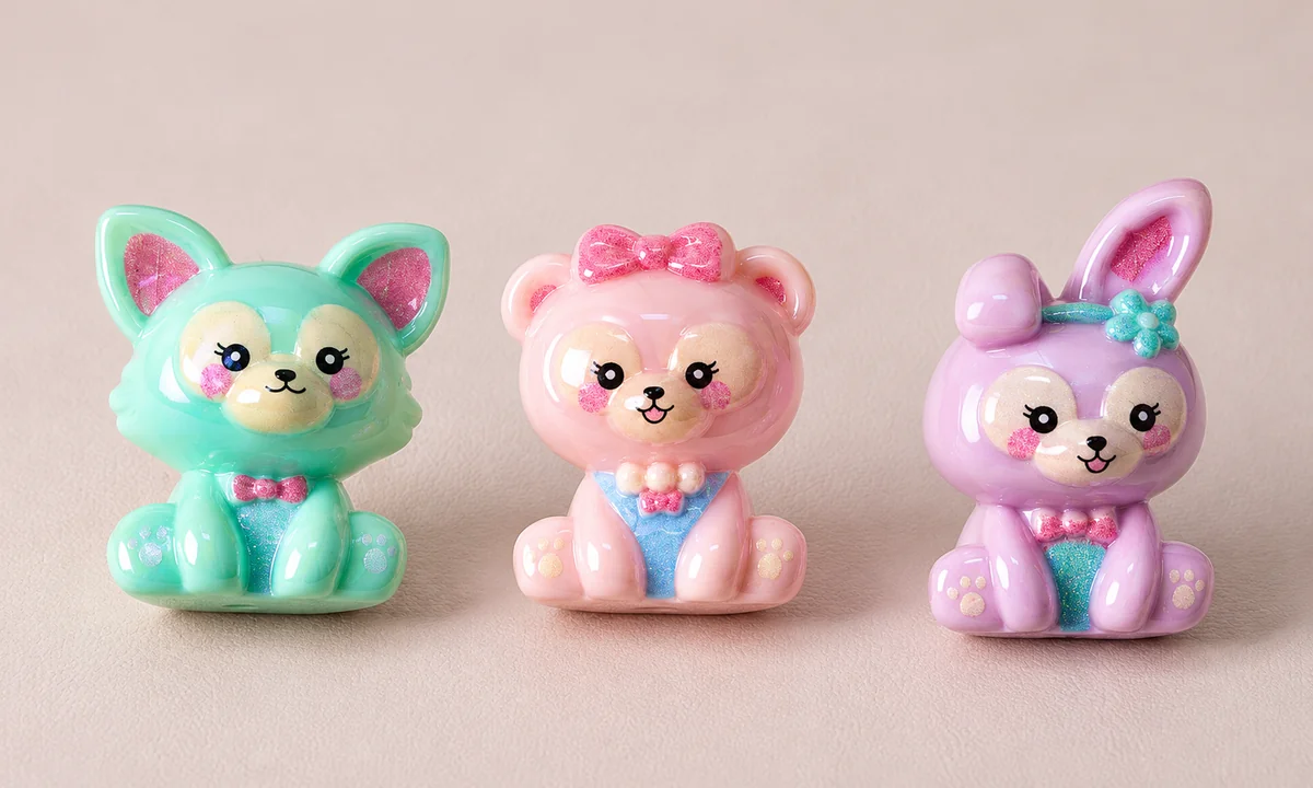 Seated animal shapes and printed details