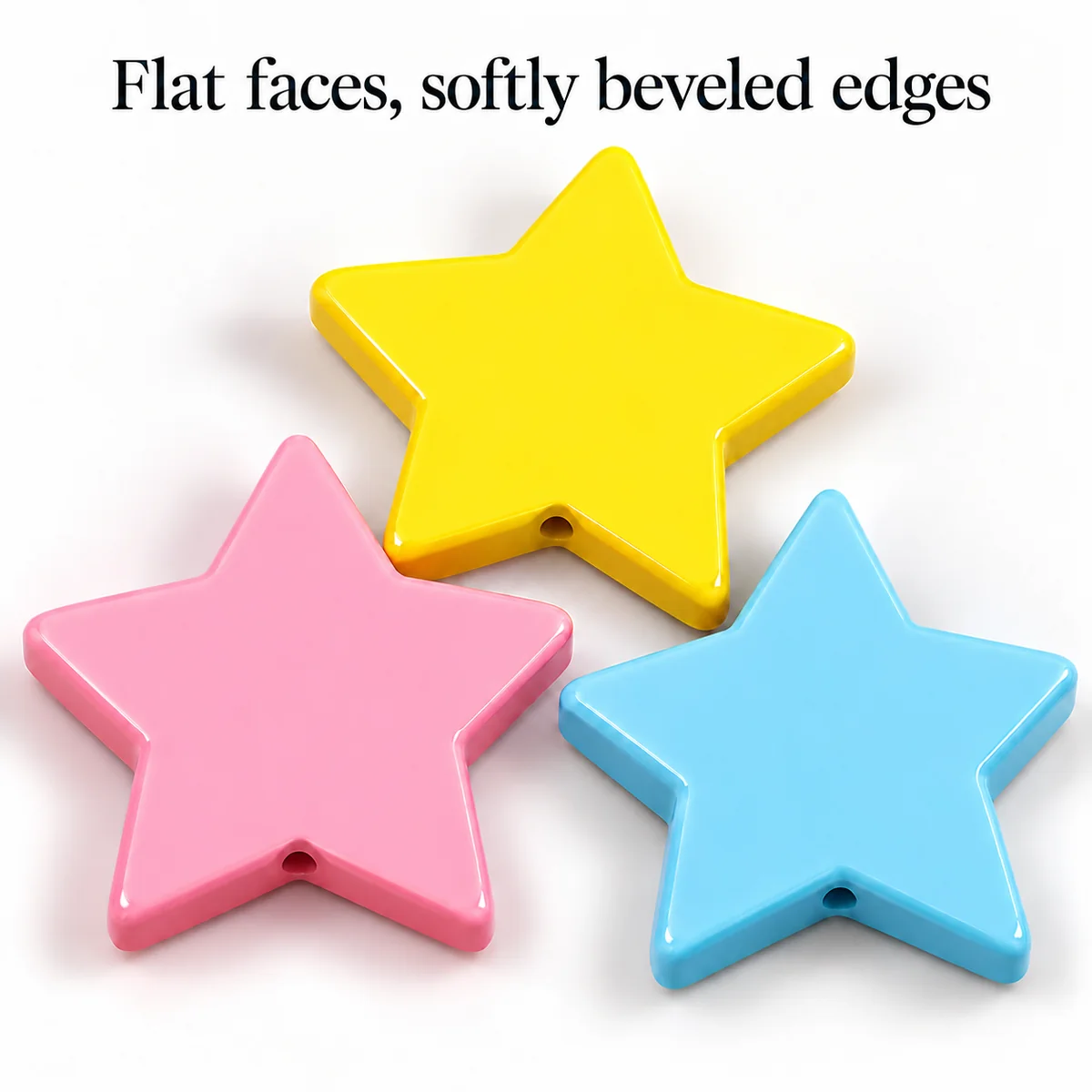 Flat faces and softly beveled edges