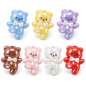 Kicking Bear Acrylic Beads representative colors