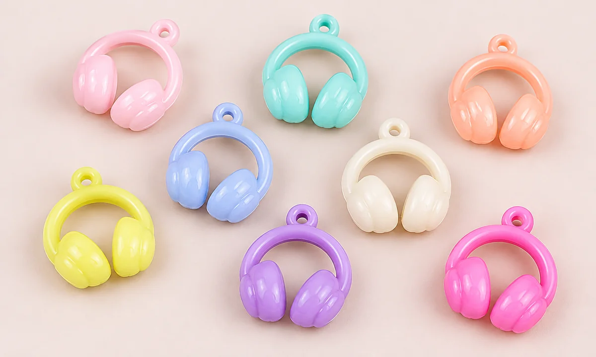 Siluet berbentuk headphone terbuka