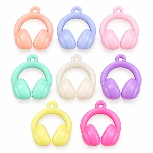 Mini Headphone Acrylic Charms representative colors
