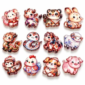 Chinese Zodiac Acrylic Beads representative appearance