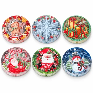 Christmas Glow Glitter Acrylic Coin Beads representative appearance