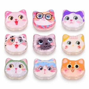 Glow Printed Cat Head Acrylic Beads representative appearance