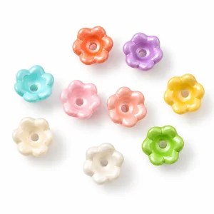 Pearlescent Bell Flower Acrylic Beads representative appearance