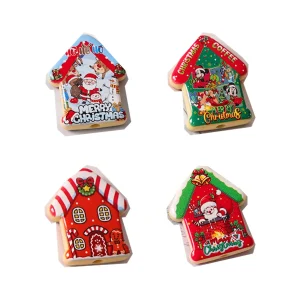 Christmas House Printed Acrylic Beads representative appearance