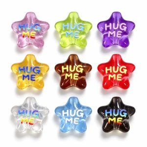 Hug Me Transparent Acrylic Star Beads representative appearance
