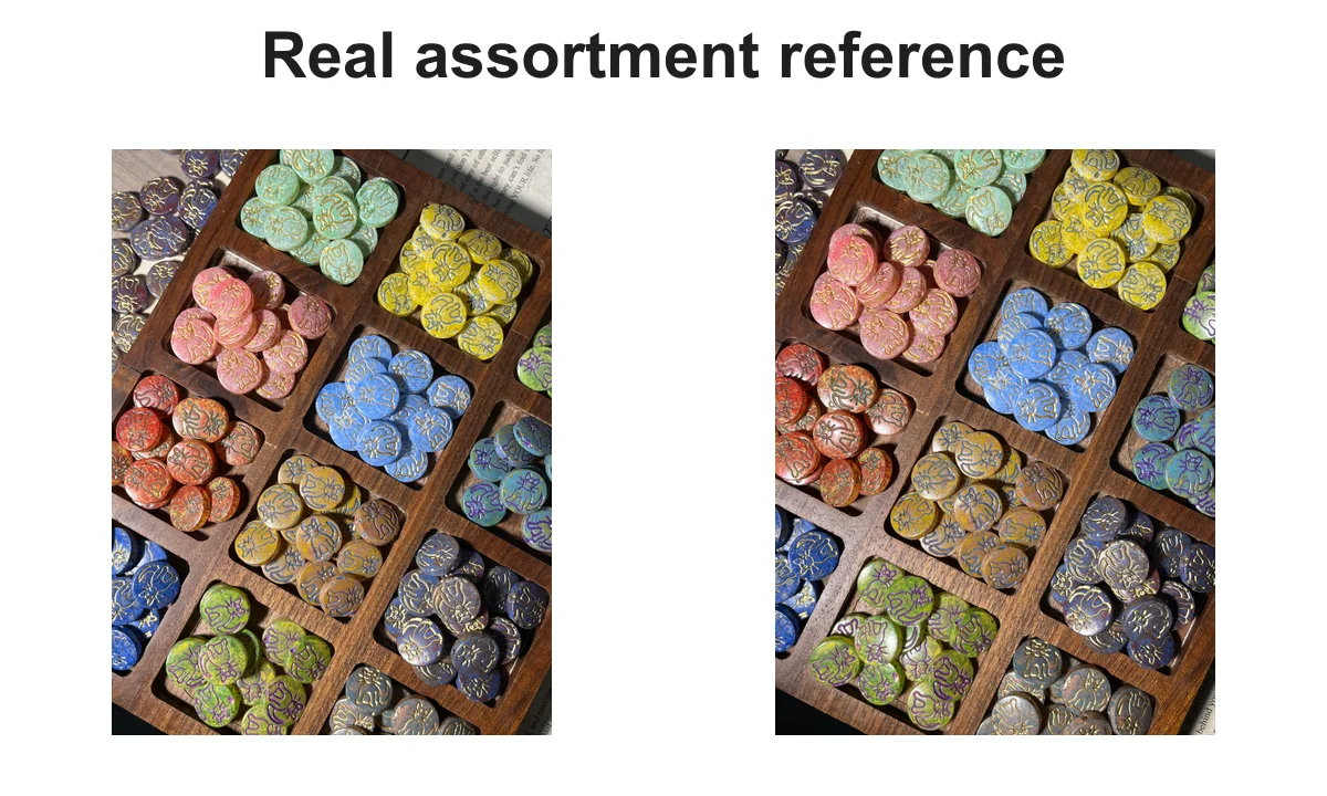 Real color assortment reference
