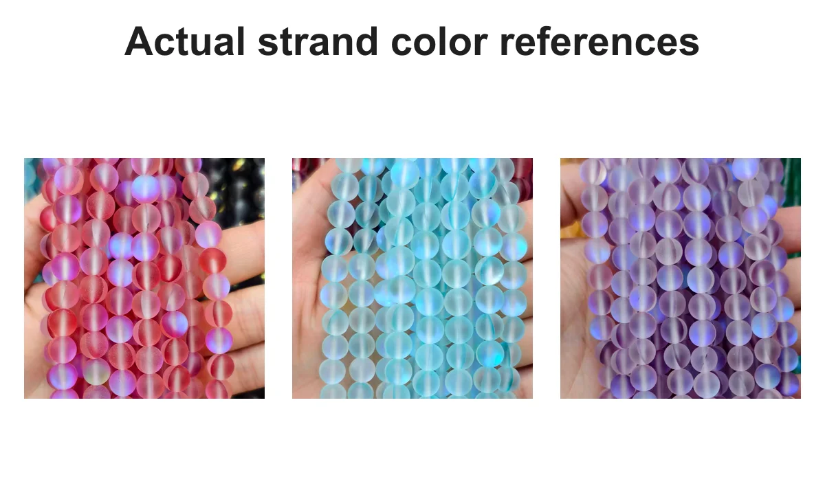 One selected size and color per strand