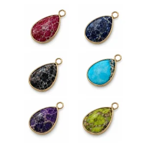 Imperial Stone Teardrop Pendants representative available colors